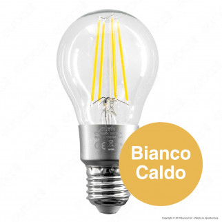 Daylight Lampadina LED Wi-Fi E27 6W Bulb A60 Filament Dimmerabile -