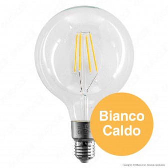 Daylight Lampadina LED Wi-Fi E27 6W Globo G125 Filament Dimmerabile -