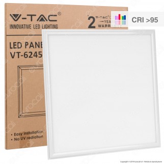 V-Tac PRO VT-6245 Pannello LED 60x60 45W SMD con Driver CRI≥95 - SKU