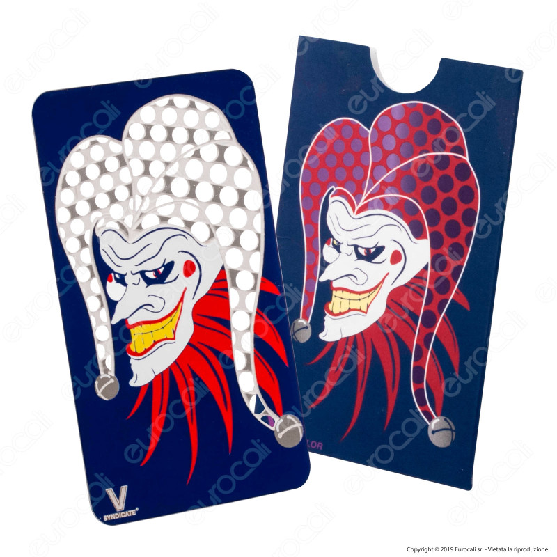 V-Syndicate Grinder Card Joker - Tritatabacco in Metallo Formato
