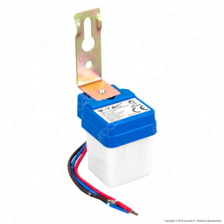 V-Tac VT-8019 Sensore Fotocellula Crepuscolare IP44 per Lampadine -