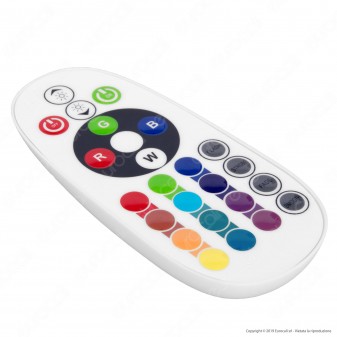 Base in Legno con Striscia LED RGB+W e Telecomando per Placche in Plexiglass Incise al Laser - Made in Italy