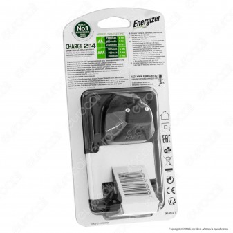 Energizer Accu Recharge Maxi Caricabatterie + 4 Pile Stilo AA 2000mAh