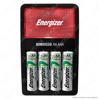 Energizer Accu Recharge Maxi Caricabatterie + 4 Pile Stilo AA 2000mAh