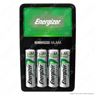 Energizer Accu Recharge Maxi Caricabatterie + 4 Pile Stilo AA 2000mAh