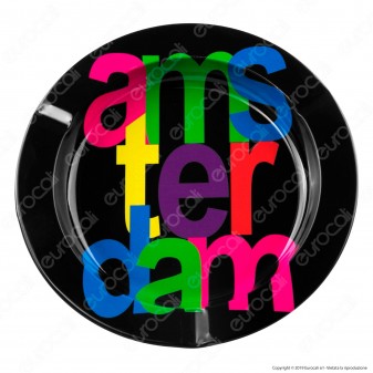 Amsterdam Posacenere da Tavolo Rotondo in Metallo - Ams-ter-dam