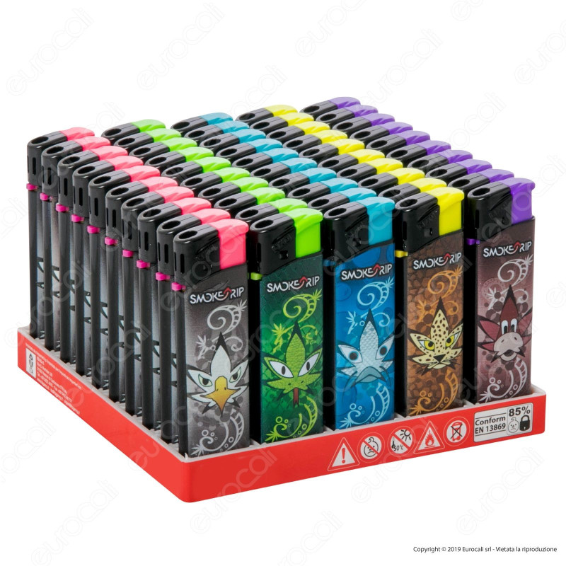 SmokeTrip Accendini Elettronici Ricaricabili Fantasia Animal Leaves -