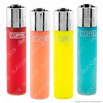 Clipper Large Fantasia Traslucido Soft Touch - 4 Accendini