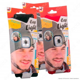 Intergross Cap Light Cappello con Lampada LED Removibile e