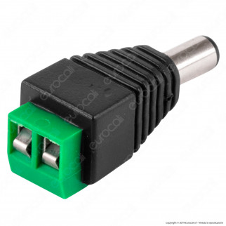 Life Connettore da Morsetti a Vite a Jack 2.1 per Strisce LED