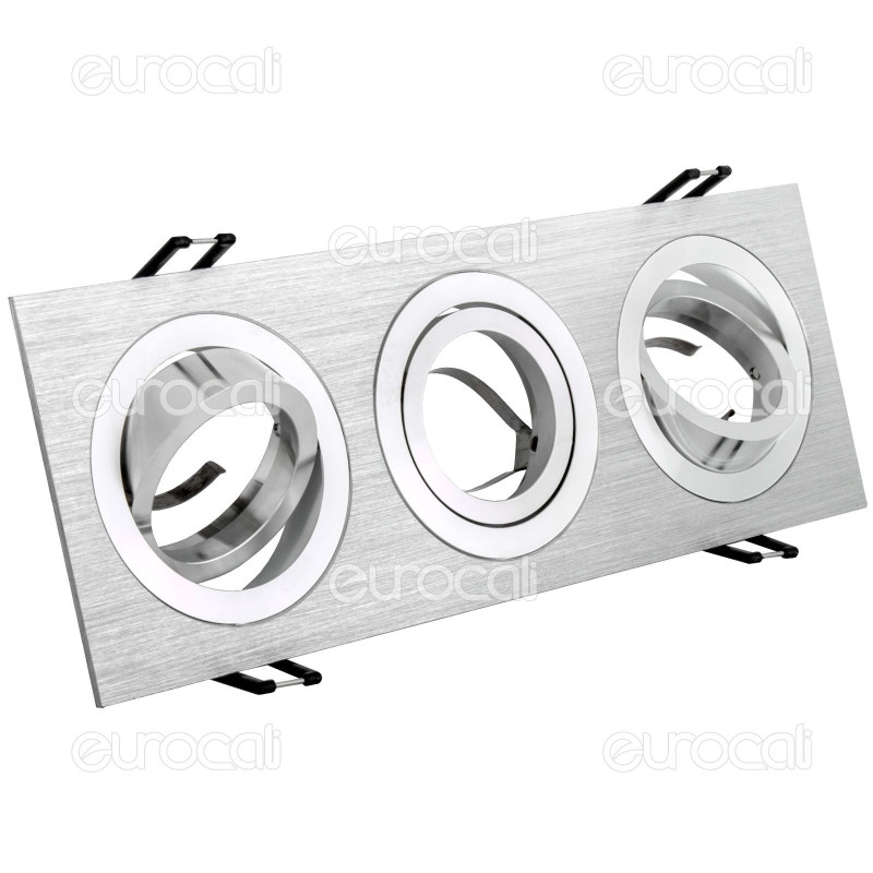 Kanlux SEIDY CT-DTL350-AL Portafaretto Orientabile da Incasso per 3