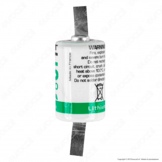 Saft Batteria al Litio LS 14250 1/2 Stilo AA con Lamelle - Batteria