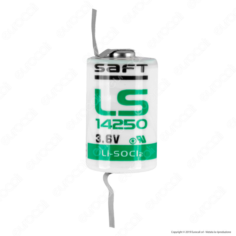 Saft Batteria al Litio LS 14250 1/2 Stilo AA con Lamelle - Batteria