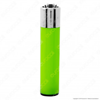 Clipper Large Fantasia Solid Fluo Mix - Box da 48 Accendini