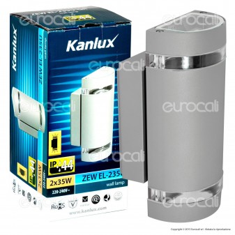 Kanlux ZEW EL-235U-GR Portalampada Wall Light da Muro per Lampadine