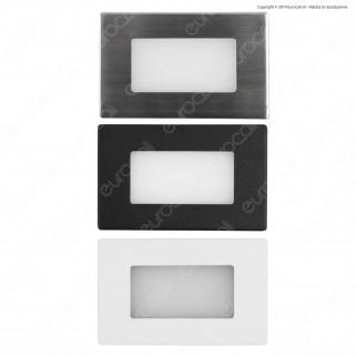 FAI Punto Luce Segnapasso LED Montaggio a Incasso Rettangolare 2,5W