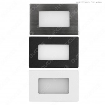 FAI Punto Luce Segnapasso LED Montaggio a Incasso Rettangolare 2,5W