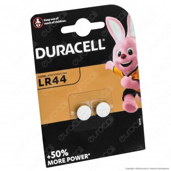 Duracell Alcaline LR44 / A76 / V13GA Pile 1,5V - Blister 2 Batterie