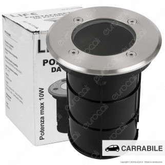 Life Segnapasso Carrabile da Interramento IP67 con Portalampada GU10