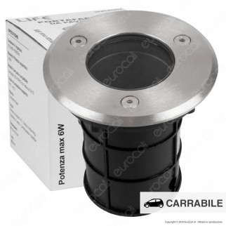 Life Segnapasso Carrabile da Interramento IP67 con Portalampada GU10