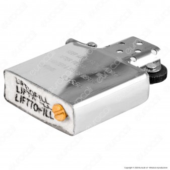 Champ Accendino Antivento a Benzina Ricaricabile in Metallo Cromato