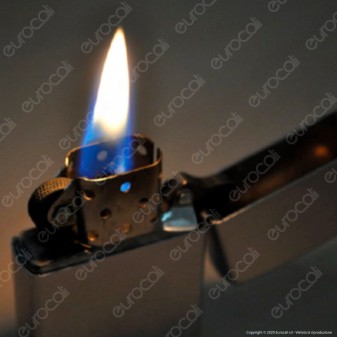 Champ Accendino Antivento a Benzina Ricaricabile in Metallo Cromato