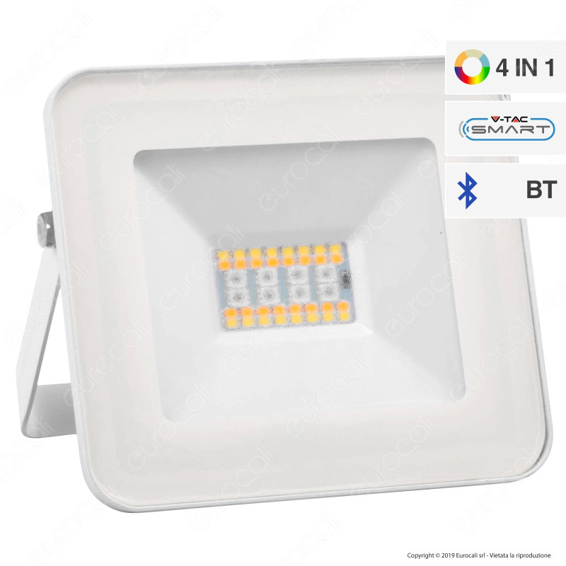 V-Tac VT-5020 Faro LED 20W con Wireless Smart Control RGB+W