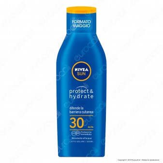 Nivea Sun Latte Solare Protect & Hydrate Formato Viaggio FP 30 - Flacone da 100ml