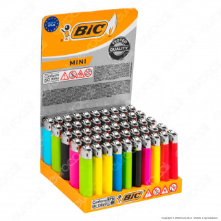 Bic Mini J25 Piccolo Colori Assortiti - Box da 50 Accendini