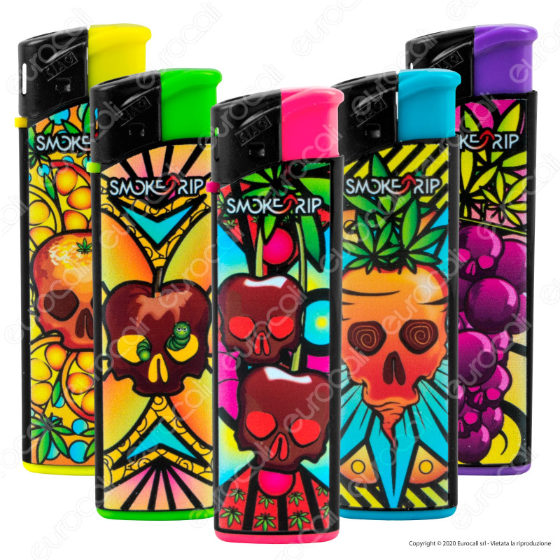 SmokeTrip Accendini Elettronici Ricaricabili Fantasia Fruit Skulls -