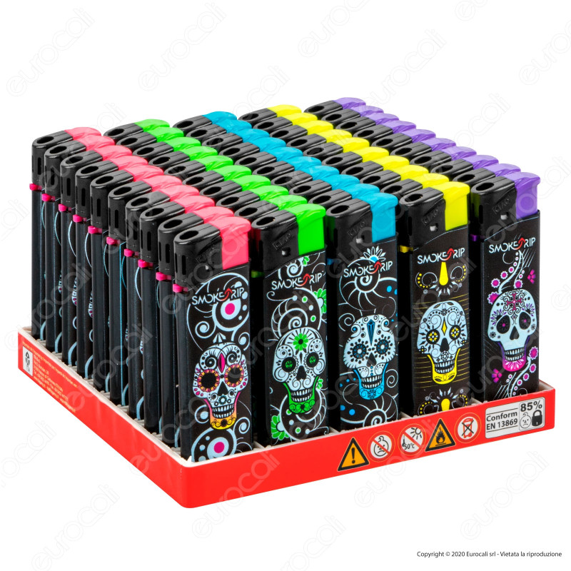 SmokeTrip Accendini Elettronici Ricaricabili Fantasia Mexican Skulls