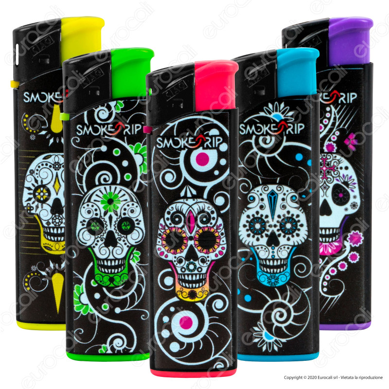 SmokeTrip Accendini Elettronici Ricaricabili Fantasia Mexican Skulls