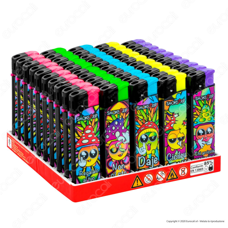SmokeTrip Accendini Elettronici Ricaricabili Fantasia Robbosi - Box
