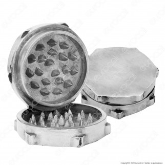 Grinder Tritatabacco Black Leaf 2 Parti in Metallo