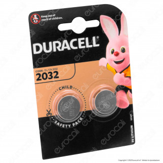 Duracell Lithium CR2032 / CR / DL2032 / BR2032 Pile 3V - Blister 2