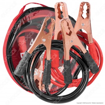 CFG Luce Quadra 2 Cavi Professionali con Morsetti per Batteria Auto