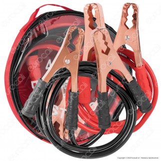 CFG Luce Quadra 2 Cavi Professionali con Morsetti per Batteria Auto