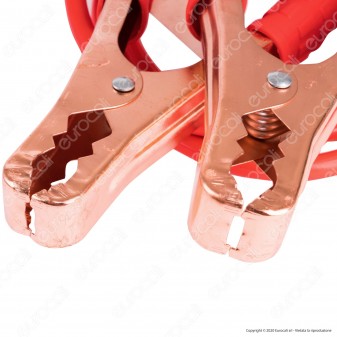 CFG Luce Quadra 2 Cavi Professionali con Morsetti per Batteria Auto