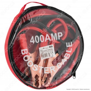 CFG Luce Quadra 2 Cavi Professionali con Morsetti per Batteria Auto