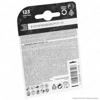 Duracell Lithium Ultra Photo CR123 Pila Al Litio - Blister 1 Batteria