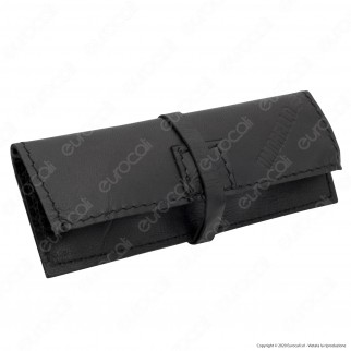 Il Morello Portacartine in Vera Pelle Colore Nero