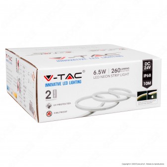 V-Tac VT-554 LED Neon Flex StripLight 6,5W/m 24V IP68 Colorato -