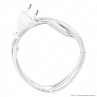 Life Cavo di Alimentazione Bianco da 1,5 Metri con Presa 8 C7 e Spina