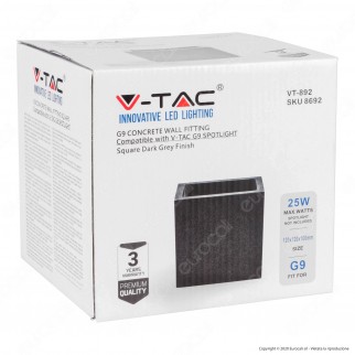 V-Tac VT-892 Applique Portalampada da Muro Concrete Wall Fitting