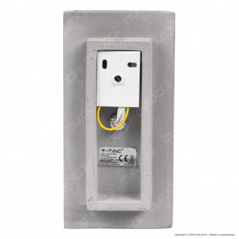 V-Tac VT-893 Applique Portalampada Doppio da Muro Concrete Wall