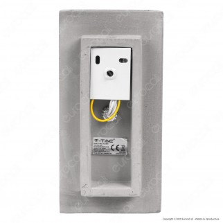 V-Tac VT-893 Applique Portalampada Doppio da Muro Concrete Wall