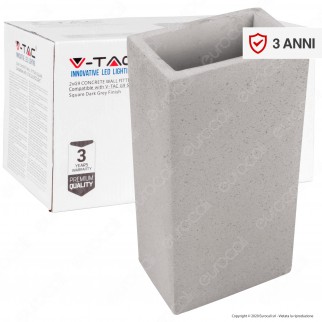 V-Tac VT-893 Applique Portalampada Doppio da Muro Concrete Wall