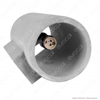 V-Tac VT-894 Cilindro Portalampada da Muro Concrete Grigio Chiaro per