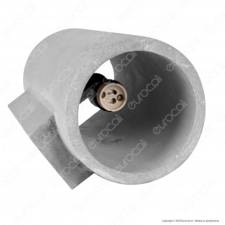 V-Tac VT-894 Cilindro Portalampada da Muro Concrete Grigio Chiaro per