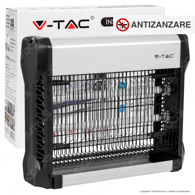 V-Tac VT-3216 Zanzariera Elettrica Insect Killer Lampada UV 16W Luce